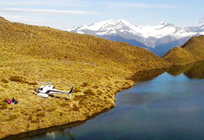 Nouvelle-Zélande - Wanaka - Lacs émeraude et steppe d'altitude, accès en hélicoptère