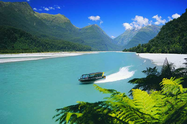 Nouvelle-Zélande - Haast - Croisière en jet boat sur la rivière Haast