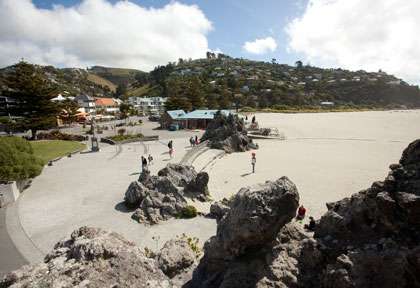 Ballade le long de Sumner beach à Christchurch