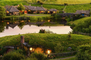 Nouvelle-Zélande - Matamata - Soirée au village de Hobbiton