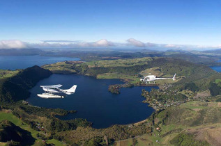 Nouvelle-Zélande - Rotorua - Mont Tarawera vu du ciel