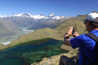 Nouvelle-Zélande - Wanaka - Lacs émeraude et steppe d'altitude, accès en hélicoptère