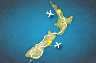 Carte Nouvelle-Zélande - Circuit Aotearoa