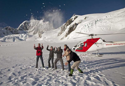 Nouvelle-Zélande - Fox Glacier - Survol du glacier de Fox, 20 min