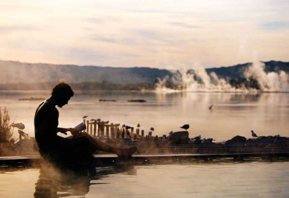 Nouvelle-Zélande - Rotorua - Polynesian Spa - accès aux Adults Pools et Priest Spa Pools