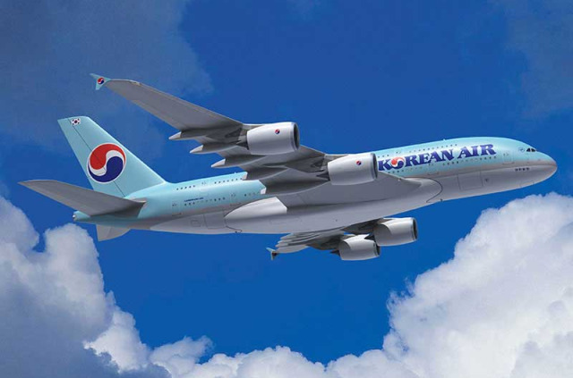 Korean Air - A 380 en vol 