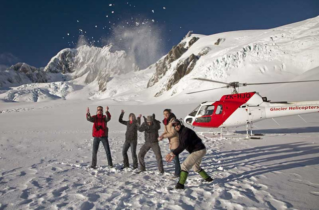 Nouvelle-Zélande - Fox Glacier - Survol du glacier de Fox, 20 min