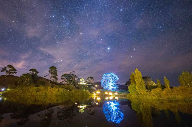 Nouvelle-Zélande - Matamata - Soirée au village de Hobbiton