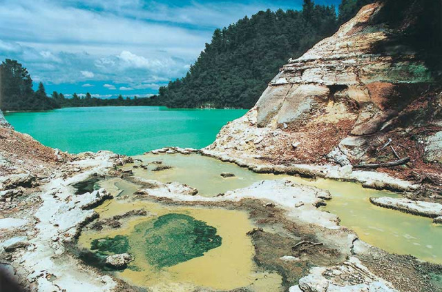 Nouvelle-Zélande - Rotorua - Entrée au parc de Wai O Tapu à Rotorua