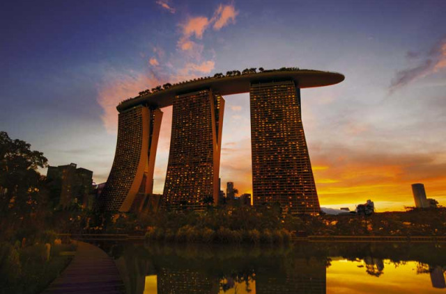 Singapour - Marina Bay Sands - Vue extérieure